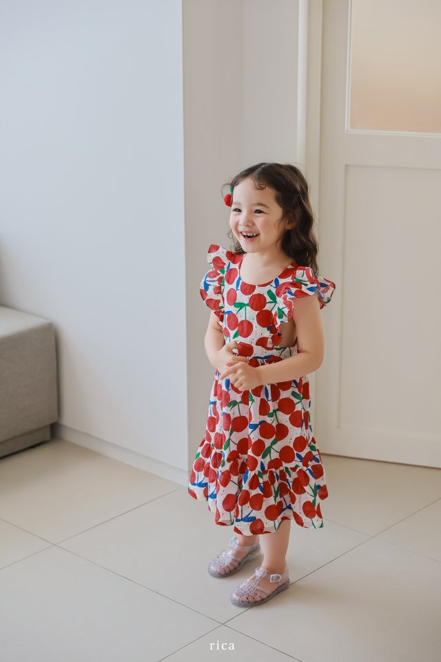 Rica - Korean Children Fashion - #childrensboutique - Cherry One-Piece - 8