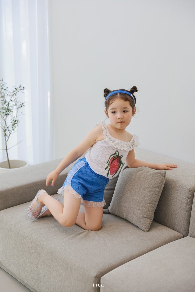 Rica - Korean Children Fashion - #kidsstore - Strawberry Lace Tee - 11