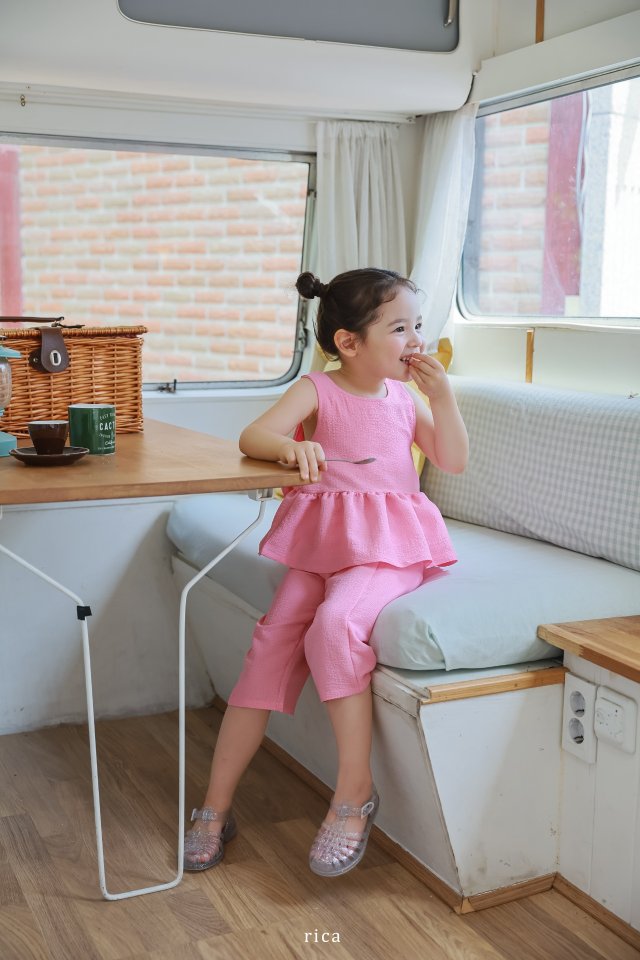 Rica - Korean Children Fashion - #kidsstore - Big Ribbon Top Bottom Set - 9