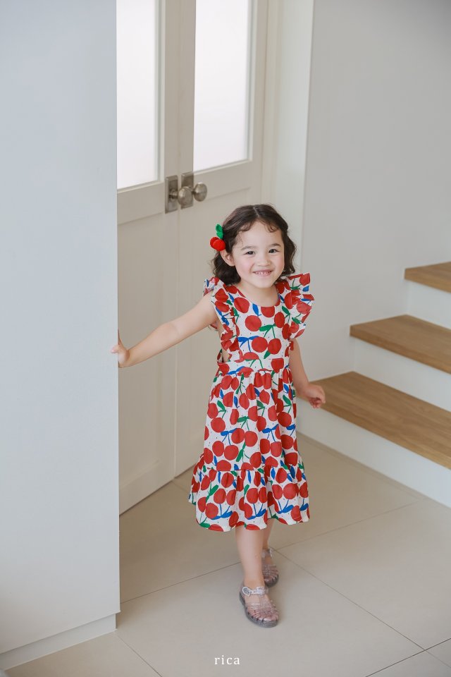 Rica - Korean Children Fashion - #littlefashionista - Cherry One-Piece - 2