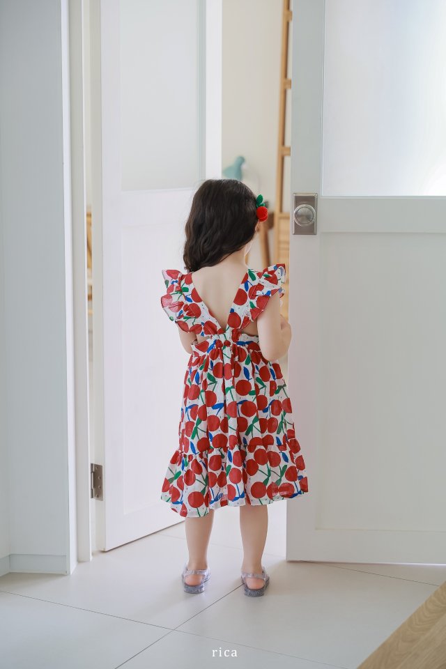 Rica - Korean Children Fashion - #magicofchildhood - Cherry One-Piece - 3