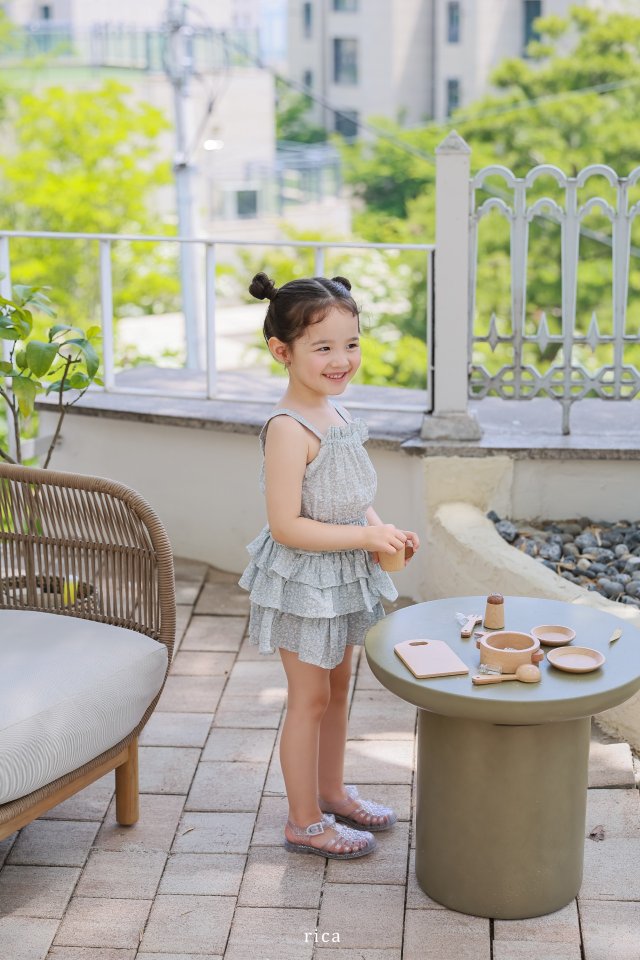 Rica - Korean Children Fashion - #minifashionista - Macaroni Top Bottom Set - 3
