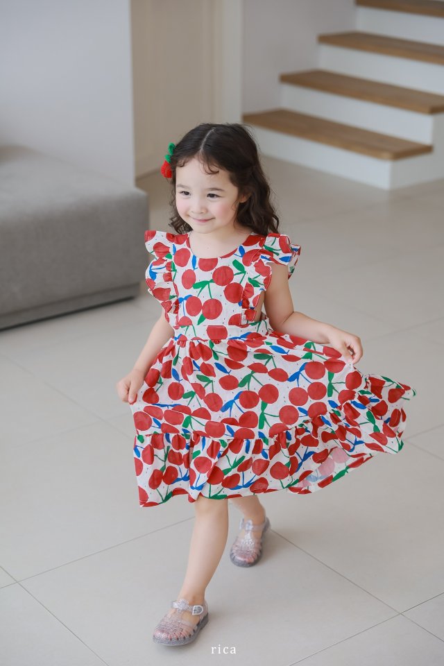 Rica - Korean Children Fashion - #prettylittlegirls - Cherry One-Piece - 5