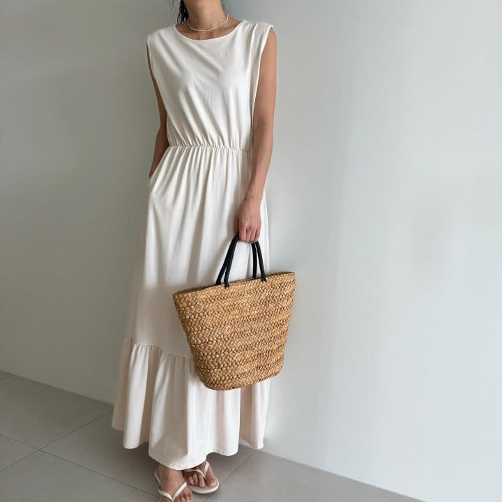 Ripple - Korean Women Fashion - #vintageinspired - Creamy Kan Kan One-Piece - 4