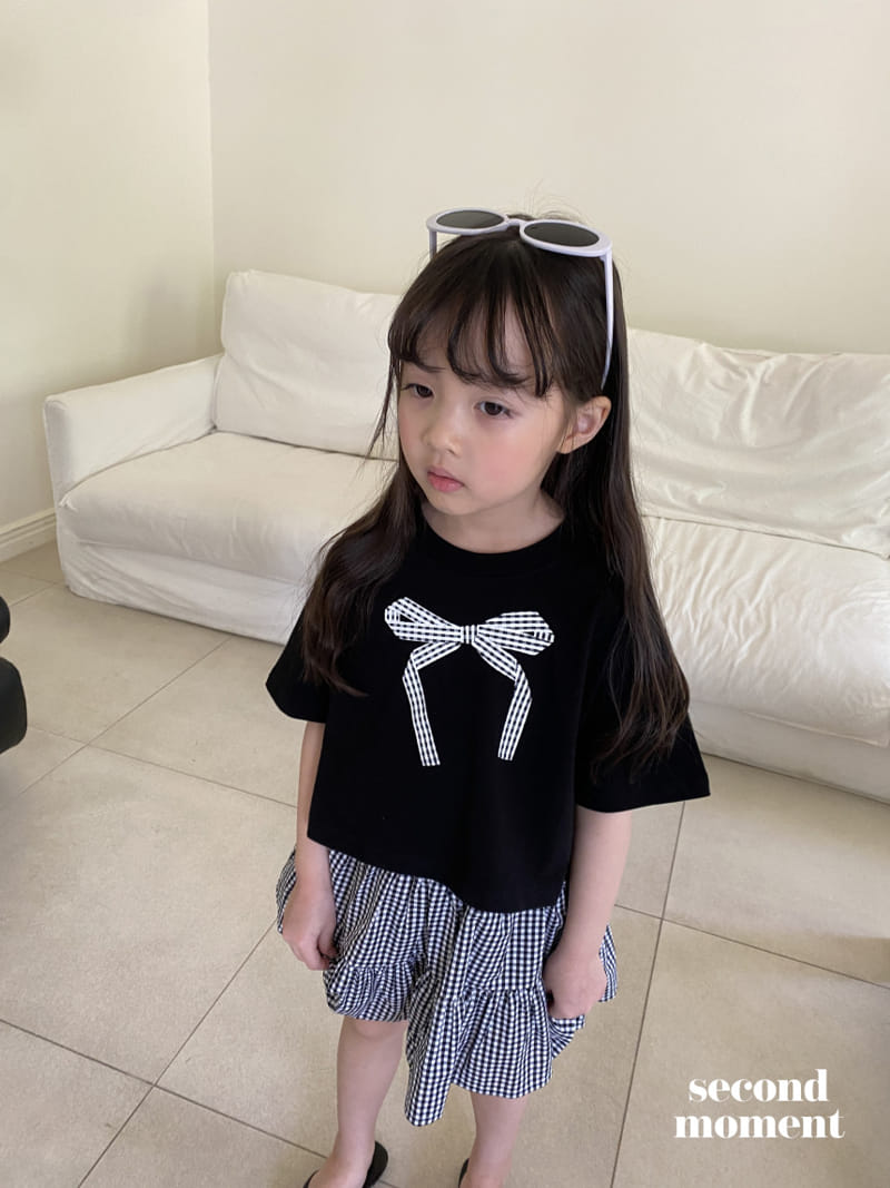 Second moment - Korean Children Fashion - #Kfashion4kids - Check Ribbon Tee - 7