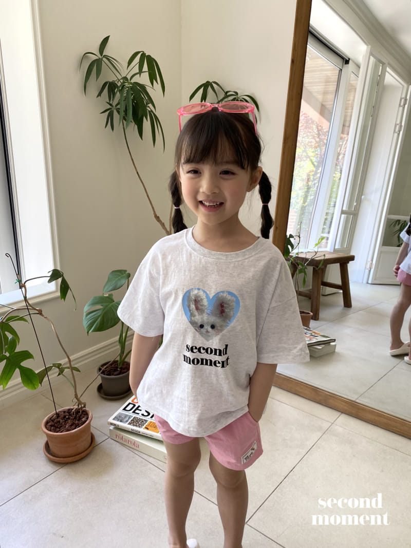 Second moment - Korean Children Fashion - #designkidswear - Heart Rabbit Tee - 10