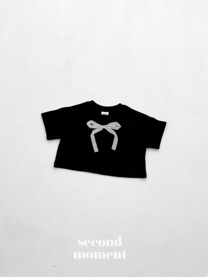 Second moment - Korean Children Fashion - #discoveringself - Check Ribbon Tee - 2