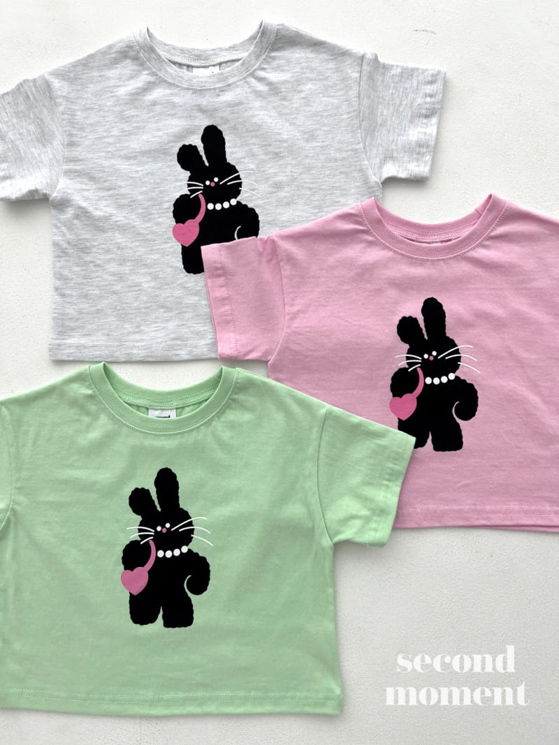 Second moment - Korean Children Fashion - #fashionkids - Pearl Rabbit Tee - 6