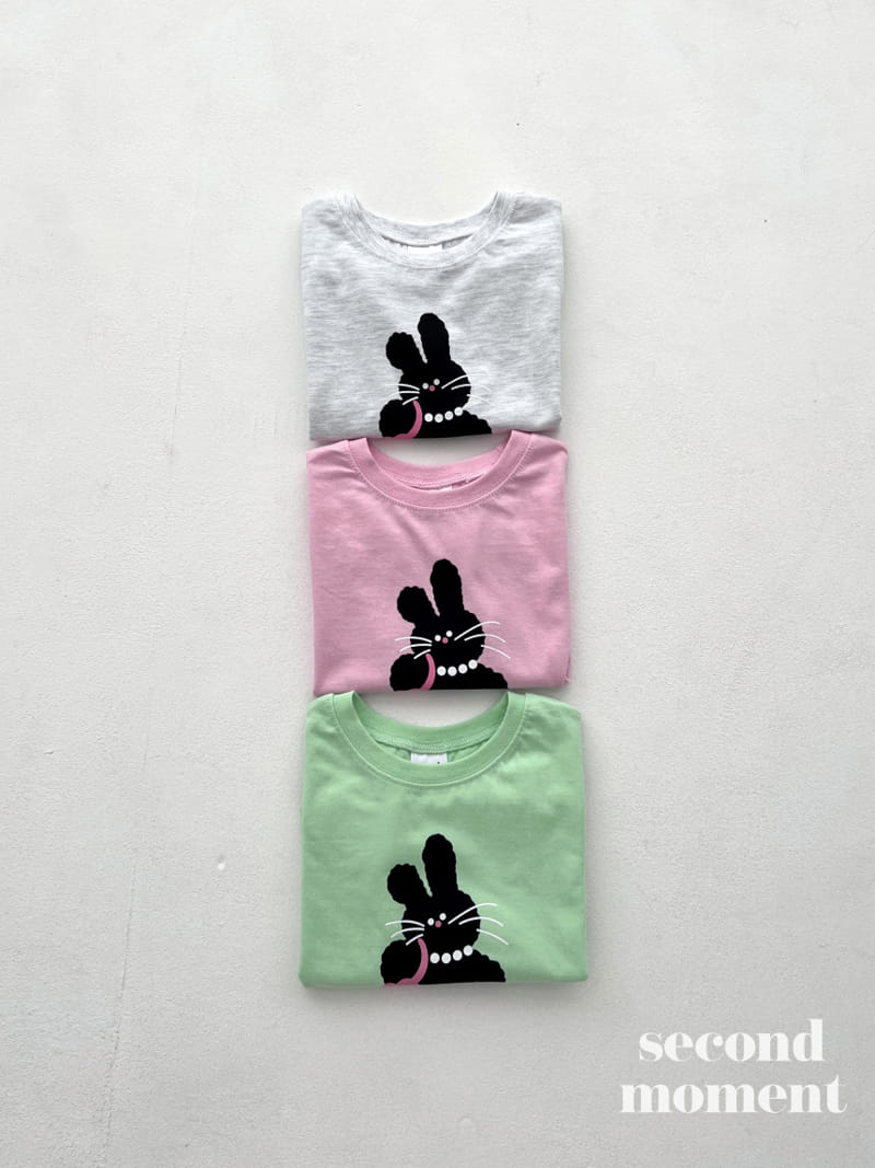 Second moment - Korean Children Fashion - #kidsshorts - Pearl Rabbit Tee - 7