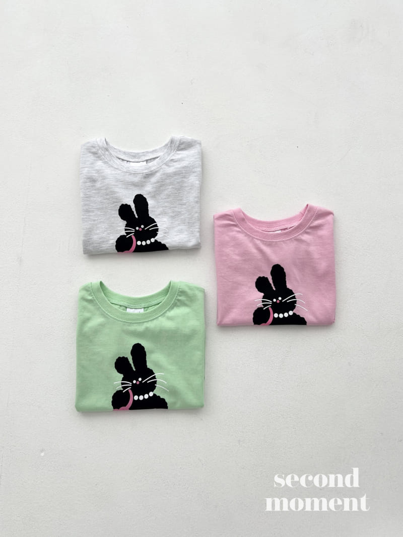 Second moment - Korean Children Fashion - #kidsstore - Pearl Rabbit Tee - 8