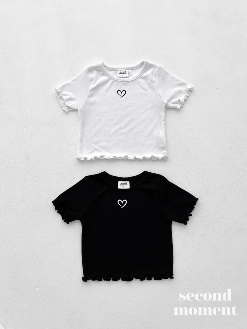 Second moment - Korean Children Fashion - #kidsshorts - Heart Terry Tee - 4