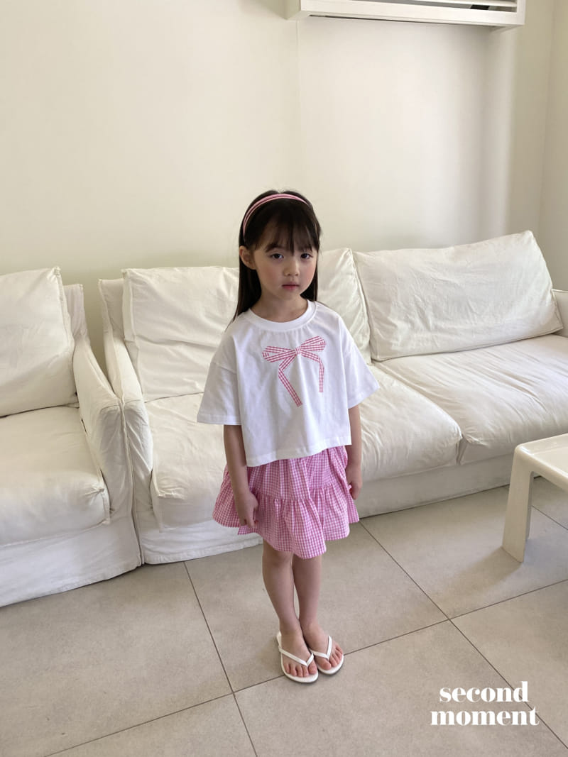 Second moment - Korean Children Fashion - #magicofchildhood - Check Ribbon Tee - 9