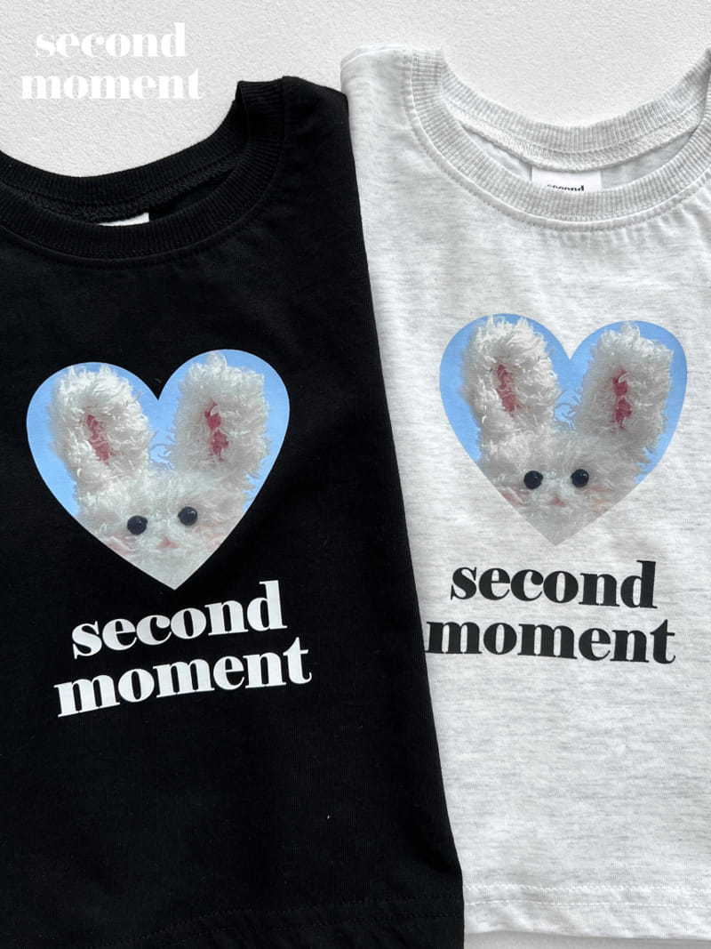 Second moment - Korean Children Fashion - #littlefashionista - Heart Rabbit Tee - 4