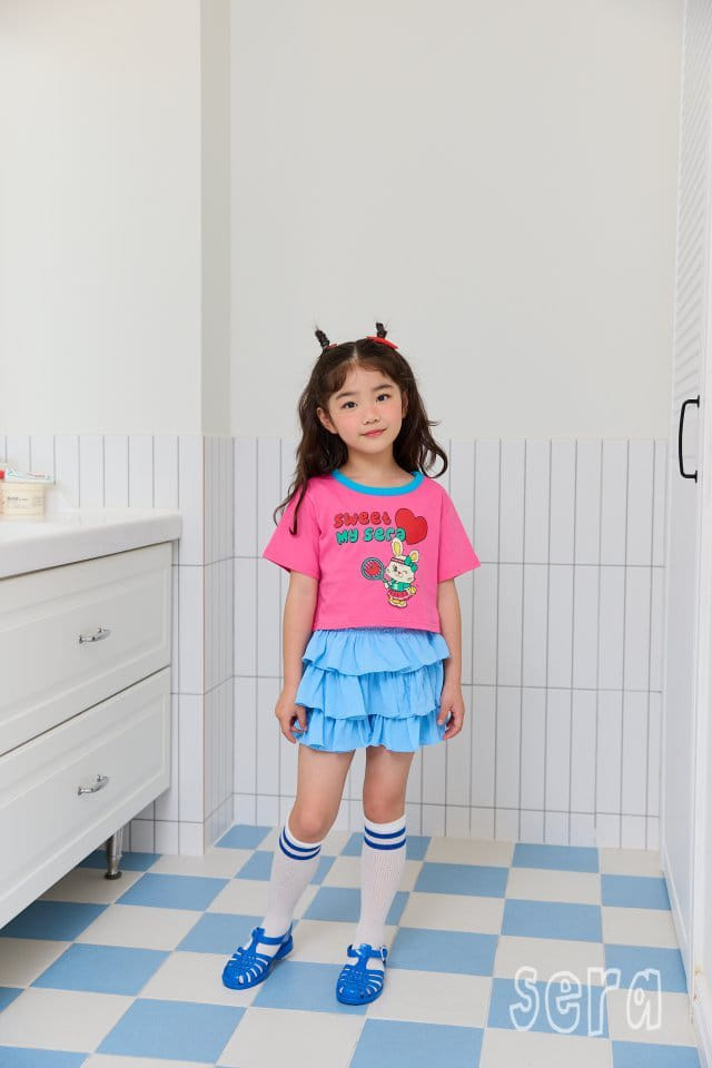 Sera - Korean Children Fashion - #fashionkids - Piping Color Crop Tee - 11