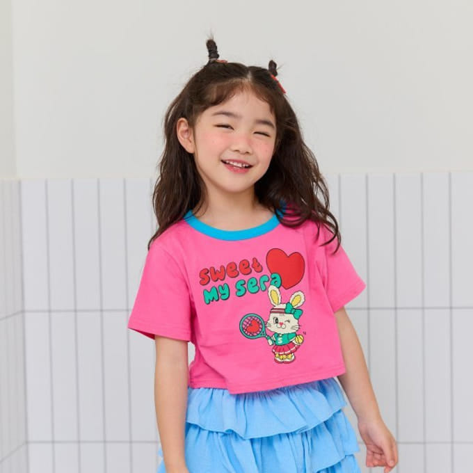 Sera - Korean Children Fashion - #magicofchildhood - Piping Color Crop Tee