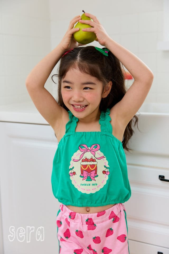 Sera - Korean Children Fashion - #minifashionista - Frill String Crop Top Bottom Set - 6