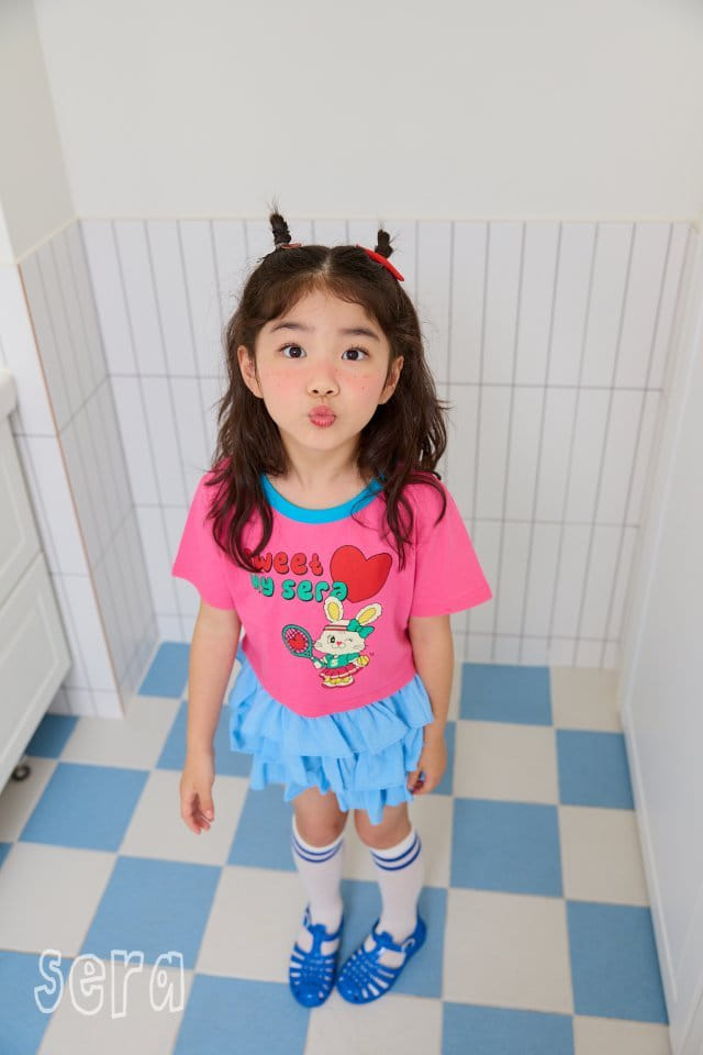 Sera - Korean Children Fashion - #minifashionista - Piping Color Crop Tee - 2