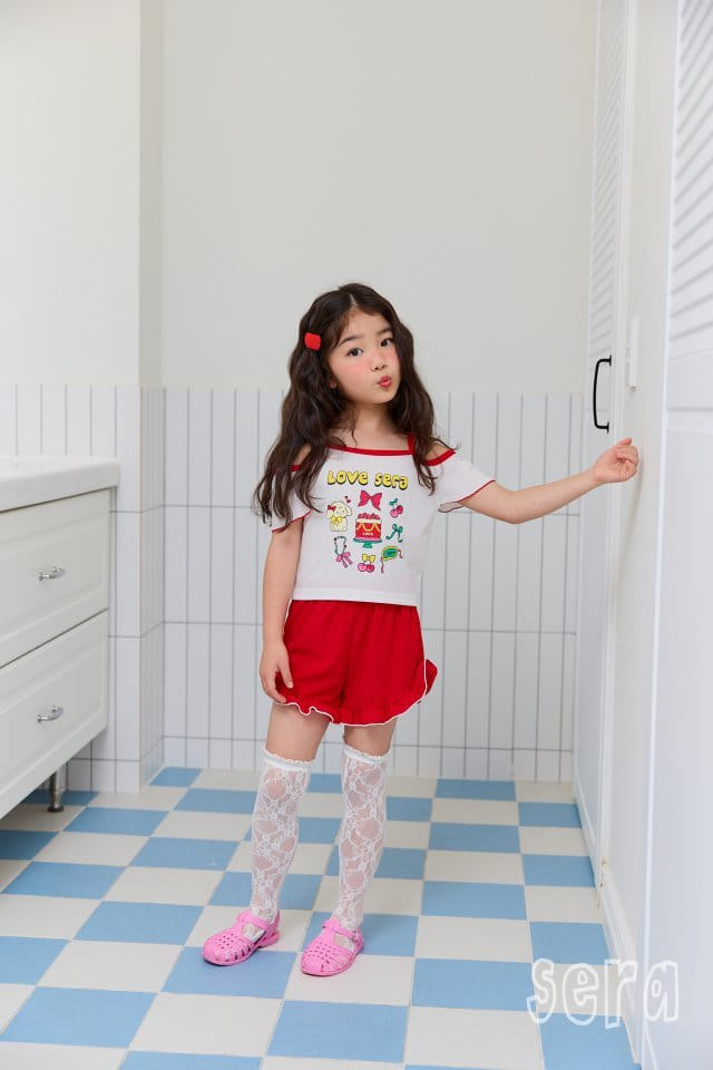 Sera - Korean Children Fashion - #prettylittlegirls - Love Cap Sleeveless Top Bottom Set - 8