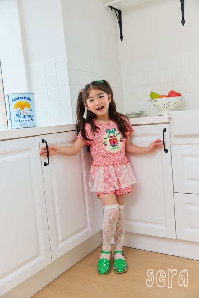 Sera - Korean Children Fashion - #todddlerfashion - Check Sha Pants Top Bottom Set - 6