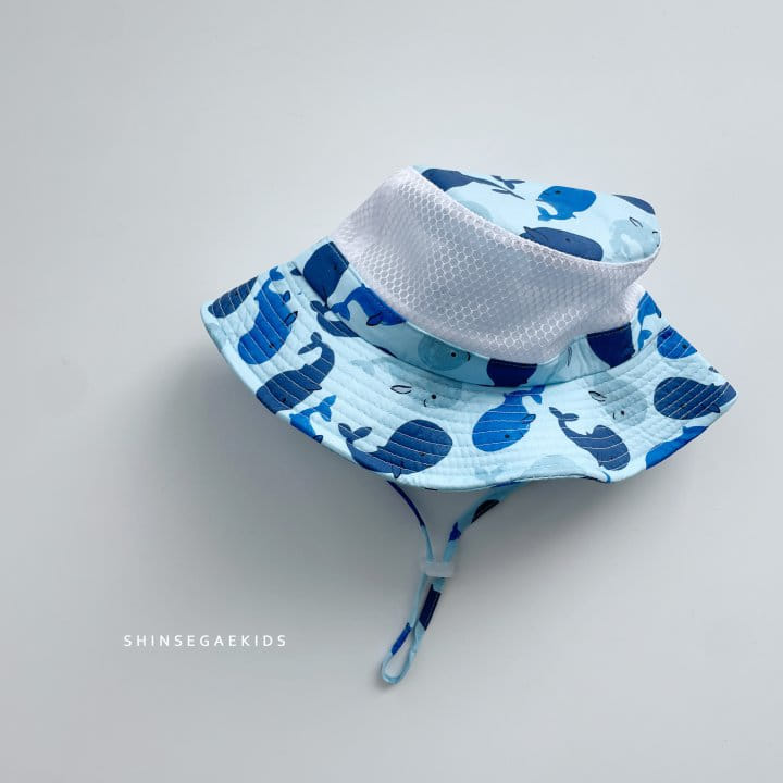 Shinseage Kids - Korean Children Fashion - #littlefashionista - Flower Whale Mesh Bucket Hat - 4