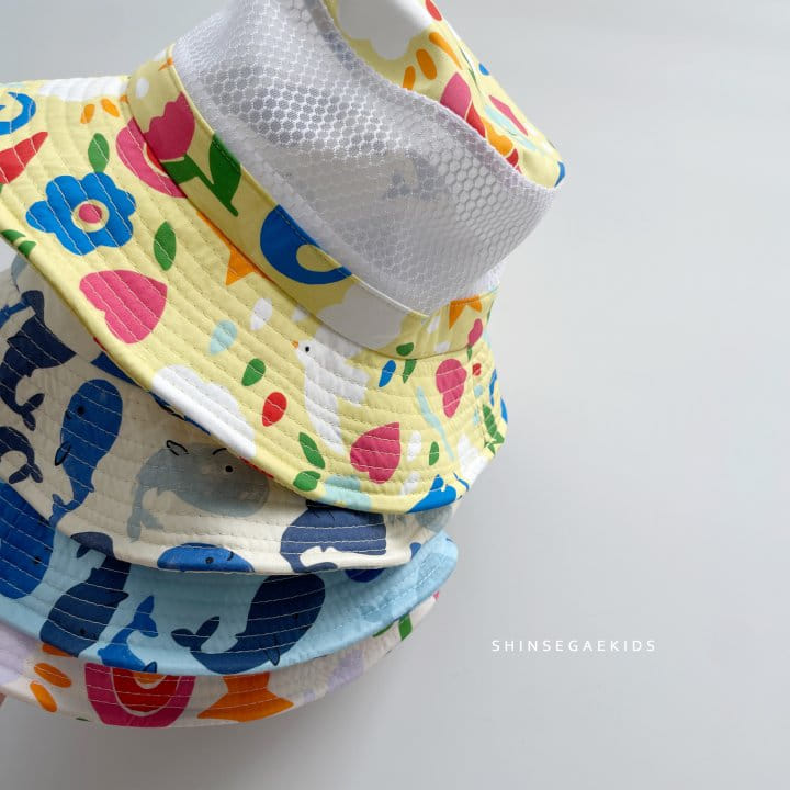 Shinseage Kids - Korean Children Fashion - #prettylittlegirls - Flower Whale Mesh Bucket Hat - 6