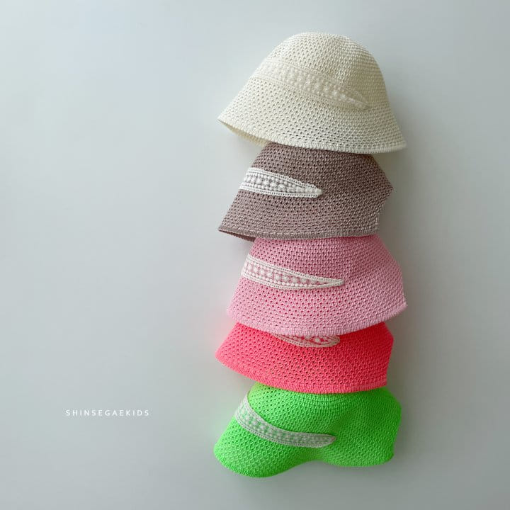 Shinseage Kids - Korean Children Fashion - #prettylittlegirls - Neon Knit Lace Bucket Hat