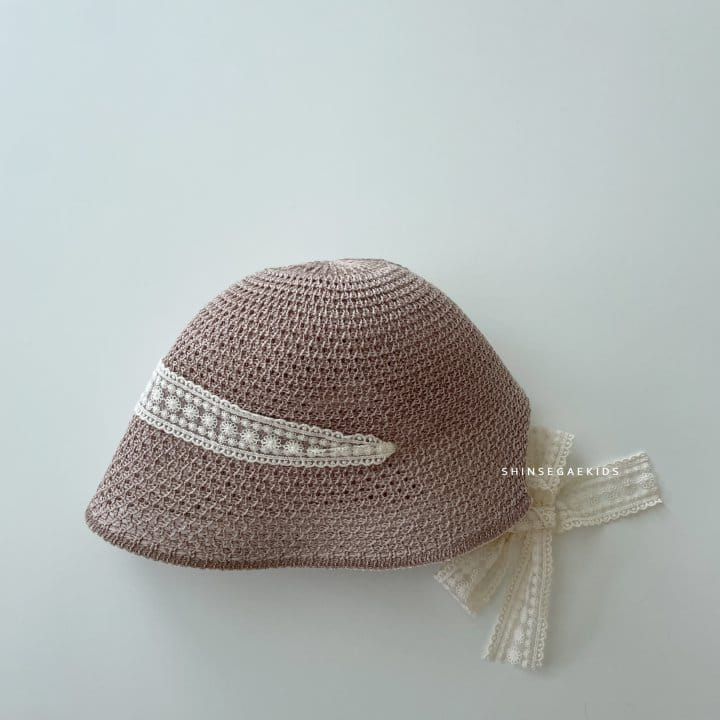 Shinseage Kids - Korean Children Fashion - #toddlerclothing - Neon Knit Lace Bucket Hat - 4