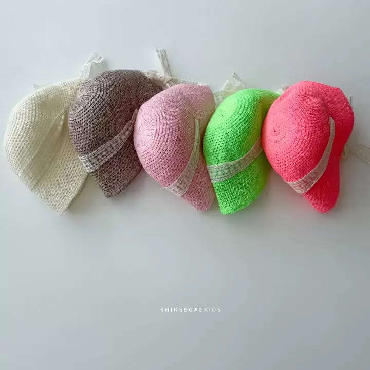 Shinseage Kids - Korean Children Fashion - #todddlerfashion - Neon Knit Lace Bucket Hat - 2