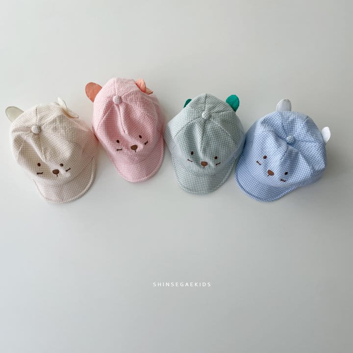 Shinseage Kids - Korean Children Fashion - #toddlerclothing - Rabbit Ear Check Yamche Hat - 2