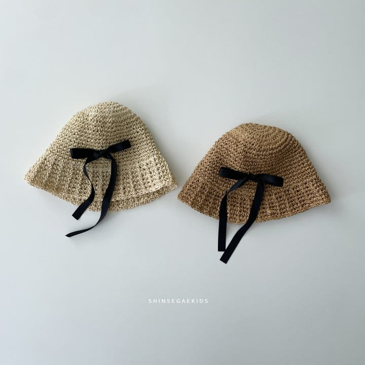 Shinseage Kids - Korean Children Fashion - #toddlerclothing - Knit Jisa Ribbon Bucket Hat