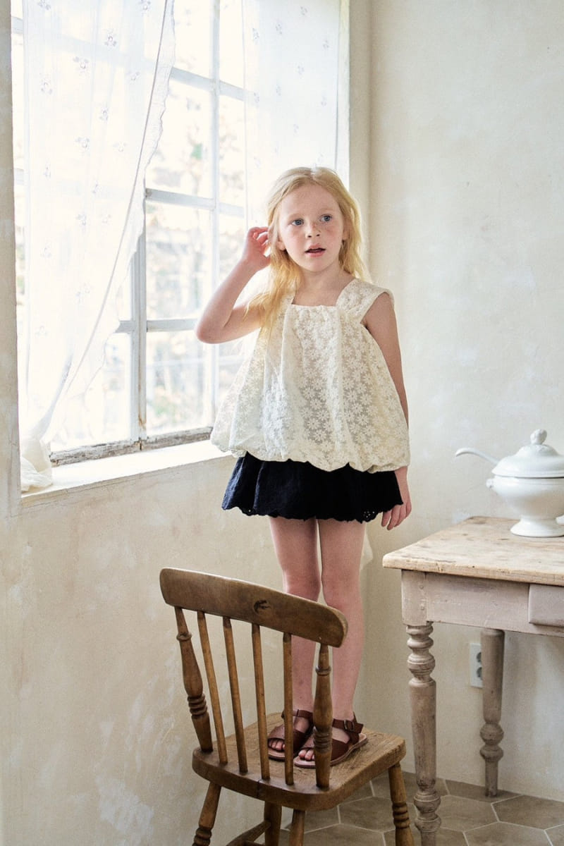 Slow b - Korean Children Fashion - #designkidswear - Lace Sleeveless Tee