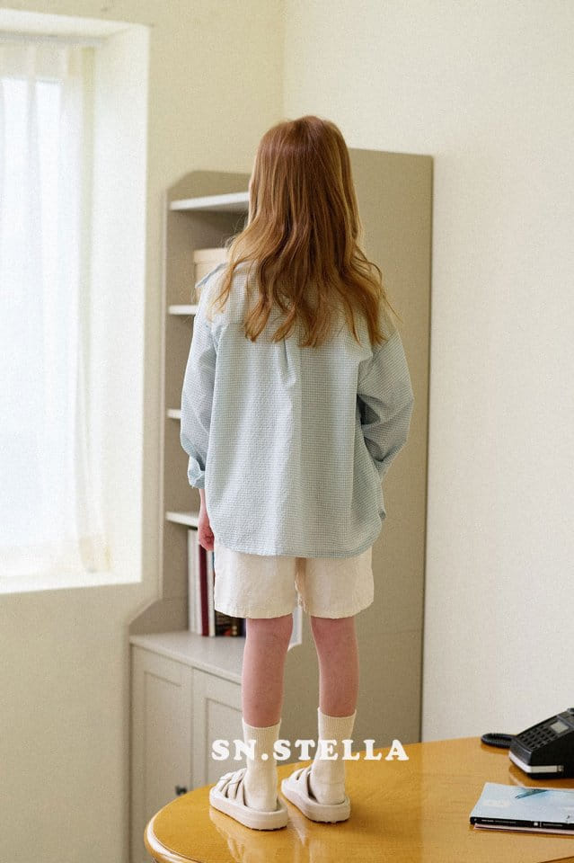 Sn.stella - Korean Children Fashion - #kidsshorts - Summer Check Shirt - 8