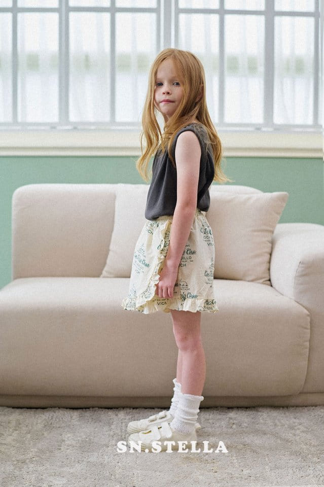 Sn.stella - Korean Children Fashion - #minifashionista - Gang Yeon Rib Sleeveless Tee - 11