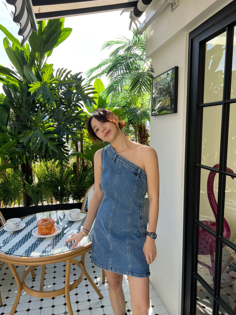 Solar - Korean Women Fashion - #momslook - Denim Jenny One-Piece - 7