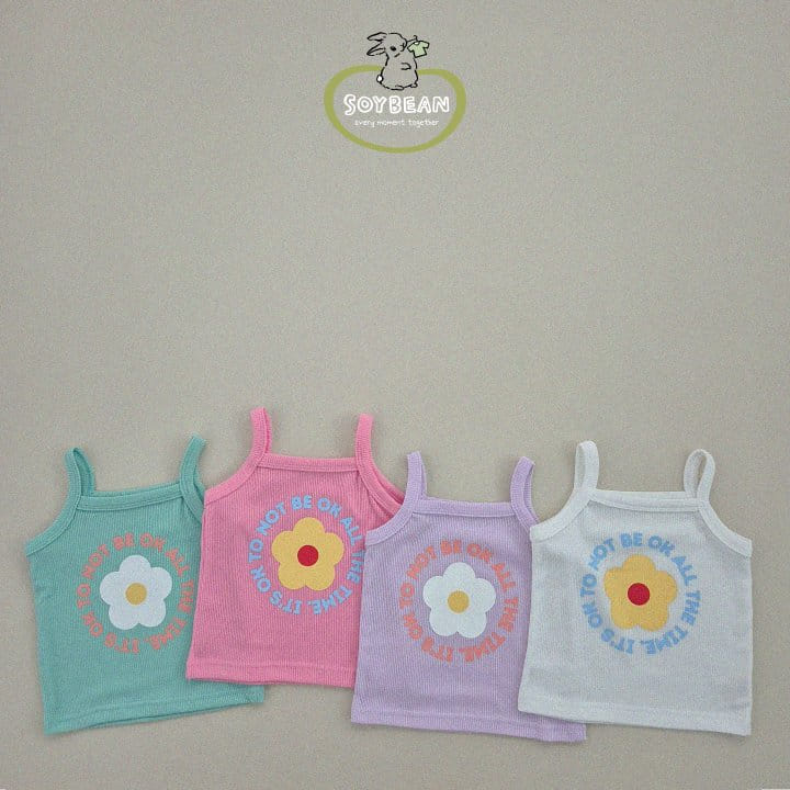 Soybean - Korean Children Fashion - #Kfashion4kids - Flower Piping Sleeveless Tee - 10