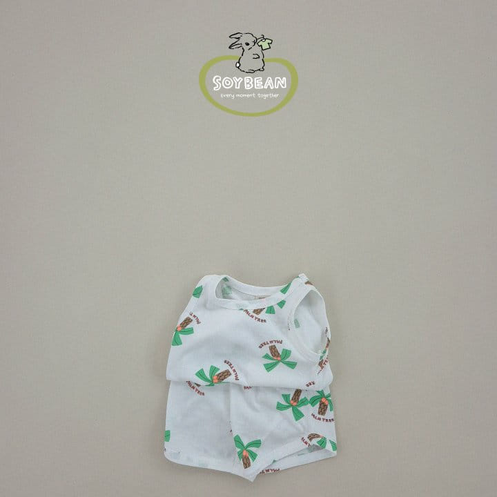 Soybean - Korean Children Fashion - #Kfashion4kids - Palm Sleeveless Top Bottom Set - 6