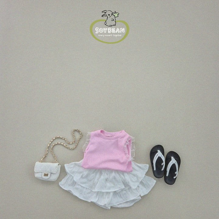 Soybean - Korean Children Fashion - #Kfashion4kids - Lace Sleeveless Tee - 3