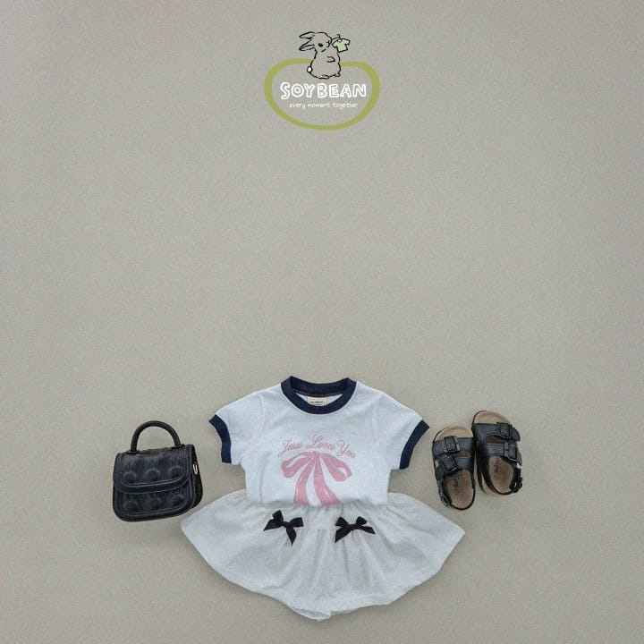 Soybean - Korean Children Fashion - #childofig - Love Ribbon Tee - 3