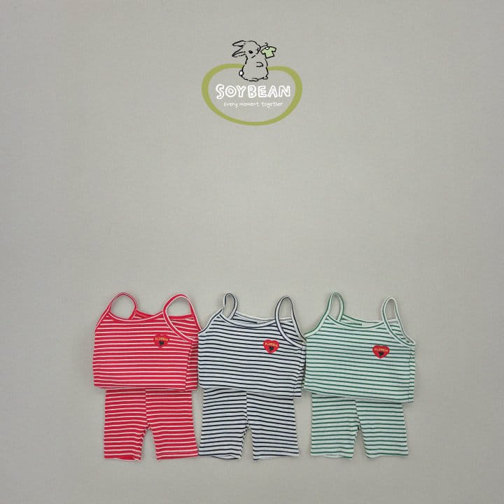 Soybean - Korean Children Fashion - #childofig - Florida String Sleeveless Top Bottom Set