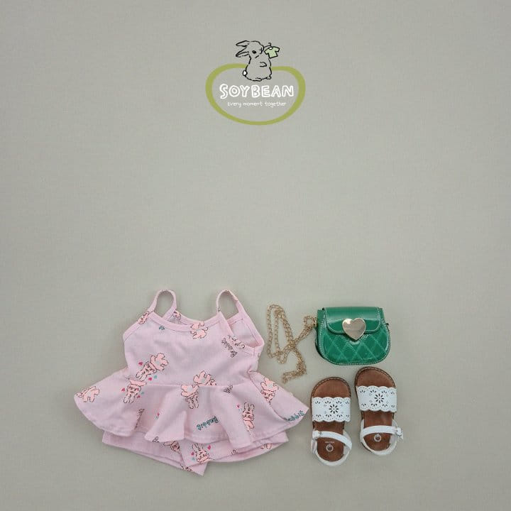 Soybean - Korean Children Fashion - #childofig - Bunny Bustier Top Bottom Set - 3