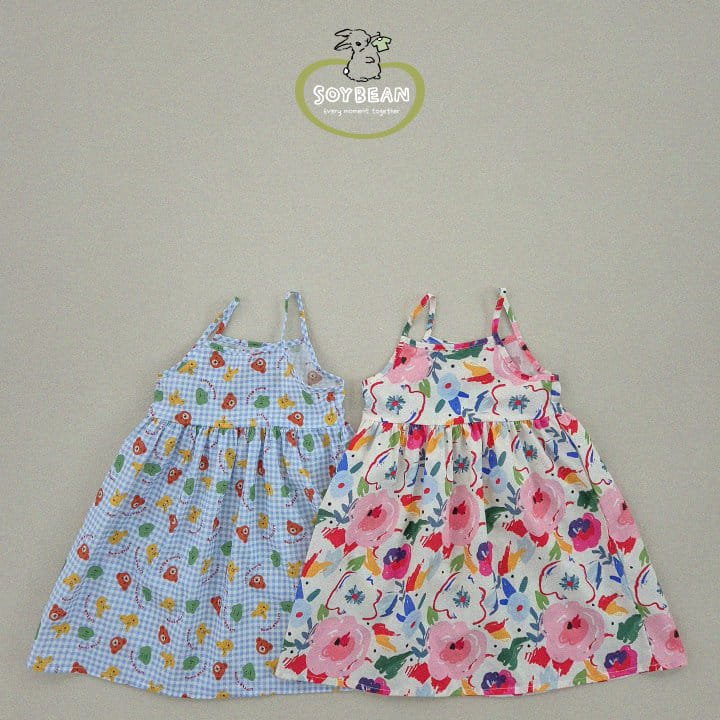 Soybean - Korean Children Fashion - #childrensboutique - Pattern Sleeveless One-Piece - 9