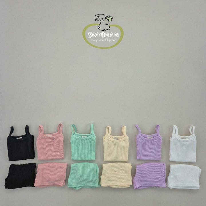 Soybean - Korean Children Fashion - #childrensboutique - Cooling String Sleeveless Top Bottom Set - 8