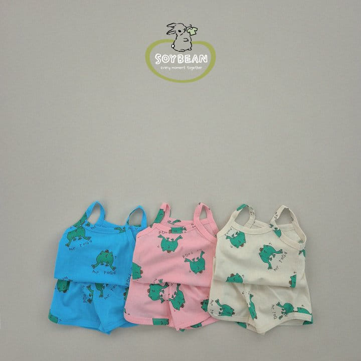 Soybean - Korean Children Fashion - #designkidswear - Gaegul String Sleeveless Top Bottom Set