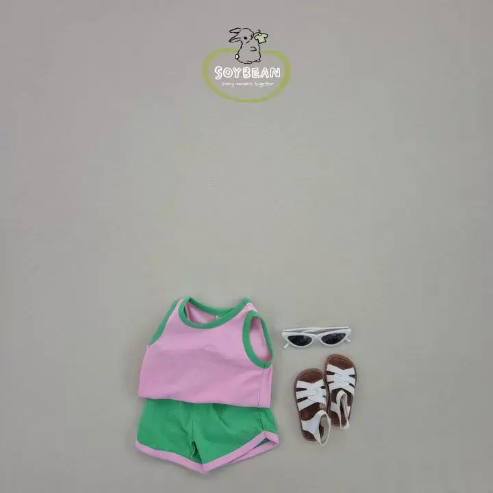 Soybean - Korean Children Fashion - #discoveringself - Mini Macaroon Top Bottom Set - 6