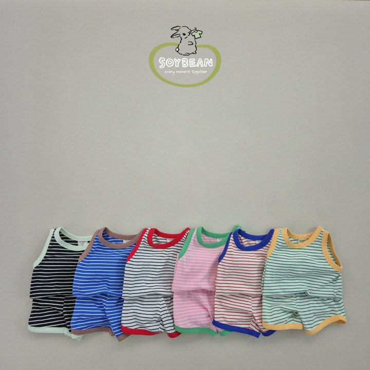 Soybean - Korean Children Fashion - #fashionkids - Sleeveless ST Top Bottom Set