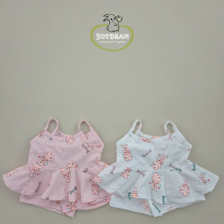 Soybean - Korean Children Fashion - #fashionkids - Bunny Bustier Top Bottom Set - 8