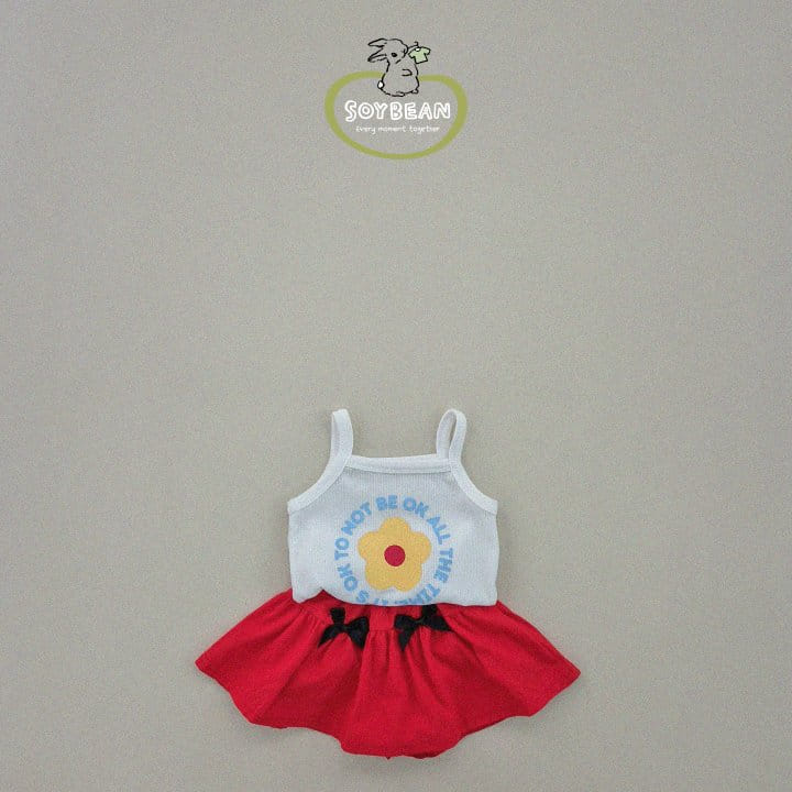 Soybean - Korean Children Fashion - #fashionkids - Flower Piping Sleeveless Tee - 6