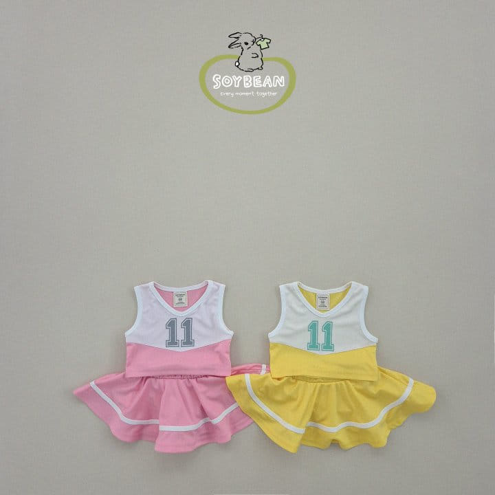 Soybean - Korean Children Fashion - #kidsshorts - Cheerleader Top Bottom Set