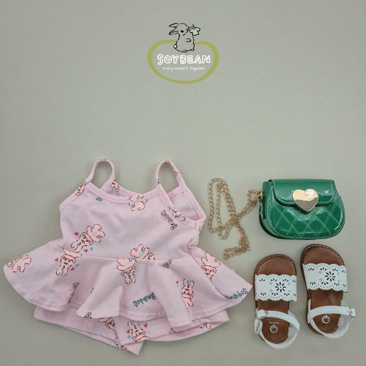 Soybean - Korean Children Fashion - #kidsshorts - Bunny Bustier Top Bottom Set - 9