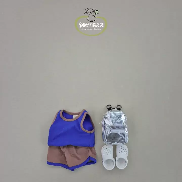 Soybean - Korean Children Fashion - #kidsshorts - Mini Macaroon Top Bottom Set - 8